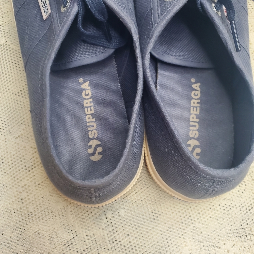 Superga Cotu Periwinkle Cornflower Blue Classic Sneaker - Women 41.5 us 10 - Picture 6 of 9